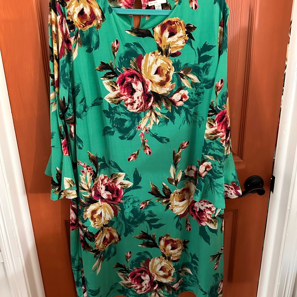 Floral Green Dress